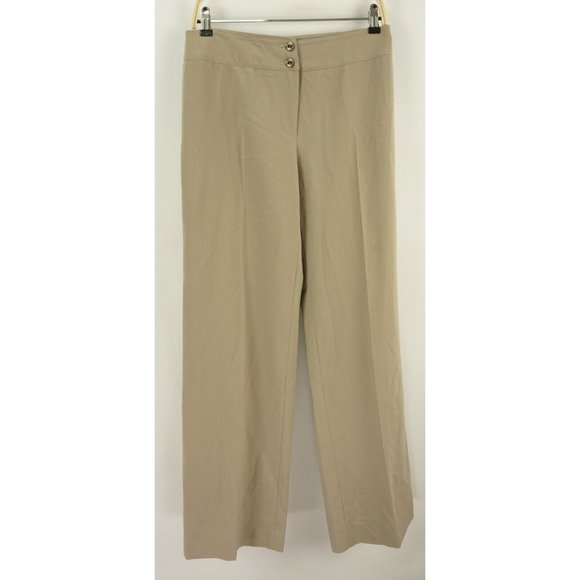 Armani Collezioni Tan Wide Leg Pants - Picture 1 of 7